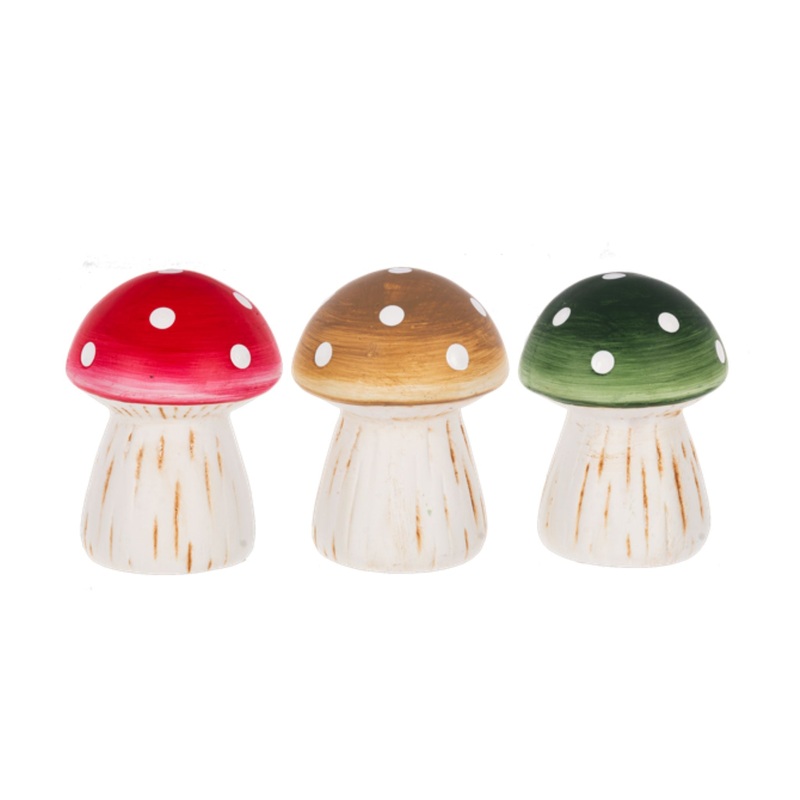 Polka Dot Mushroom Set of 6