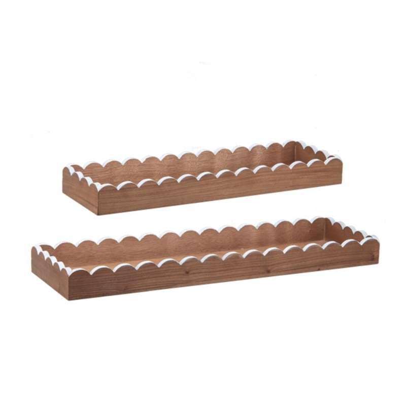 Rectangle Tray with Scallop Edge