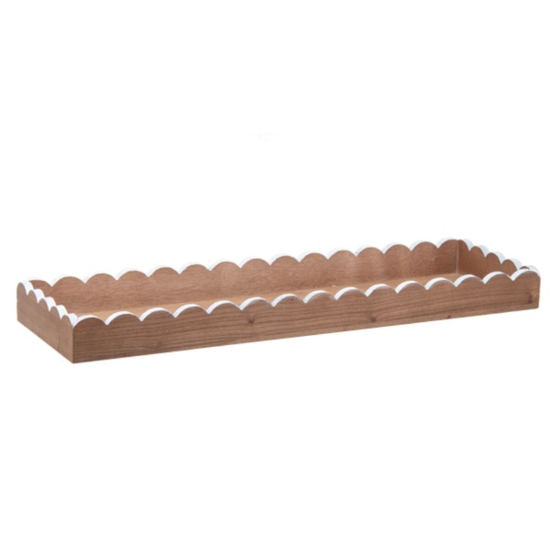Rectangle Tray with Scallop Edge- Large
