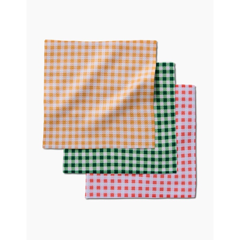 Spring Plaid Dish Cloth- Set of 3