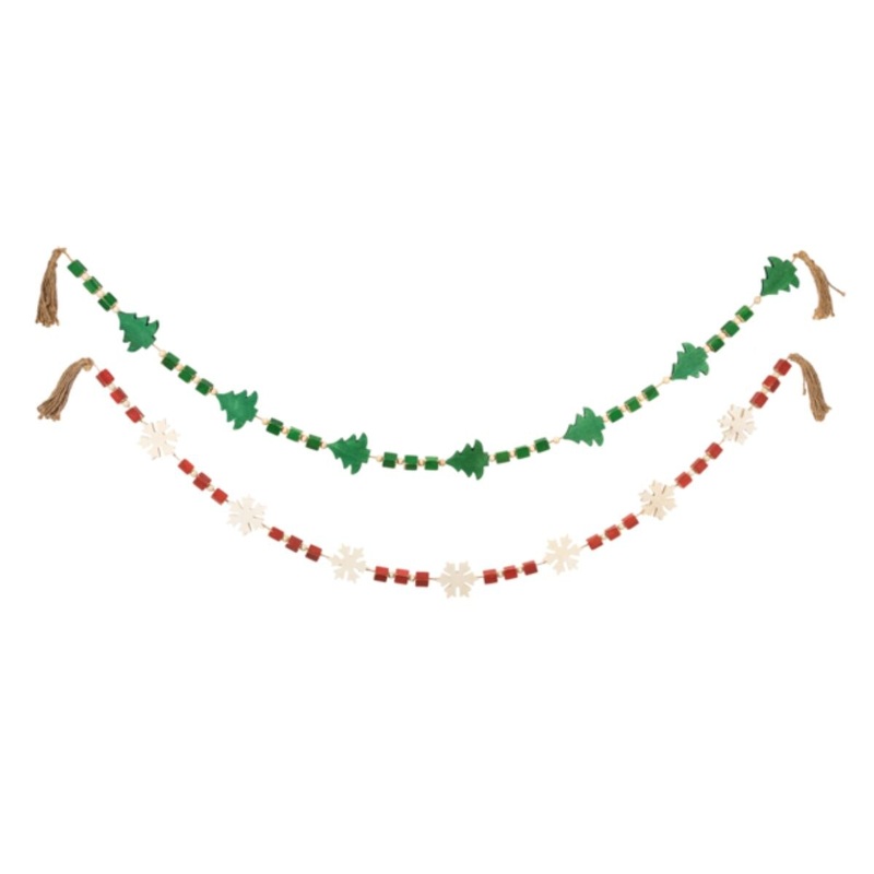 Tree & Snowflake Garland