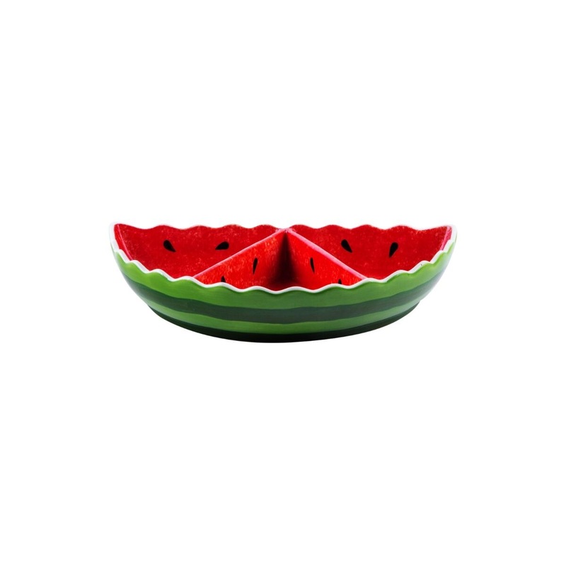 13L 3-Section Scallop Top Watermelon Server