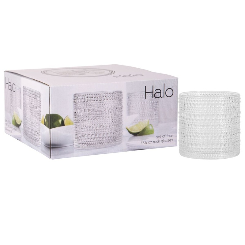 13oz Halo Glass Set of 4