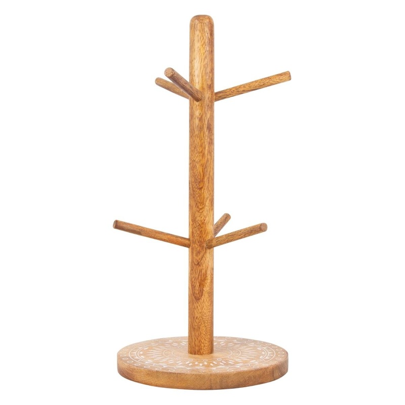 14 Wood Mug Tree