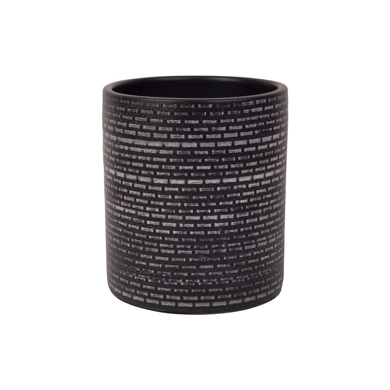 7.5in Black Matte Can Shape Utensil Crock
