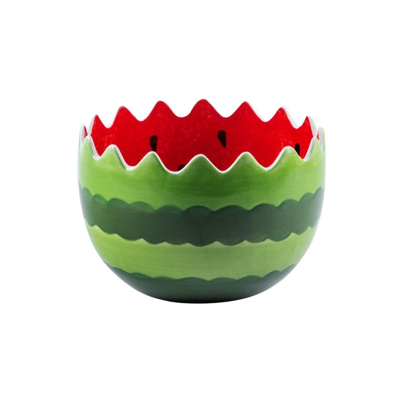 7D Scallop Top Watermelon Round Bowl