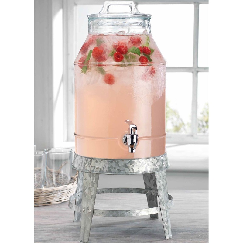 Fiddle and Fern 3-Gal Beverage Dispenser w/Base