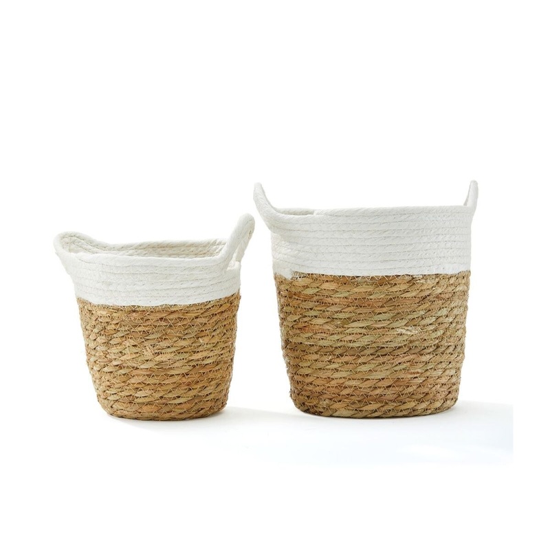 Grass Paper Rope Baskets Set/2(dis)