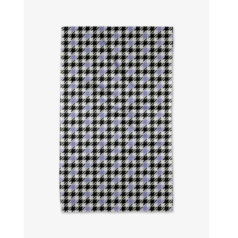 Lilac Houndstooth Tea Towel