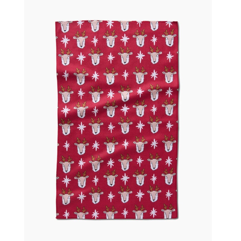 Reindeer Star Tea Towel