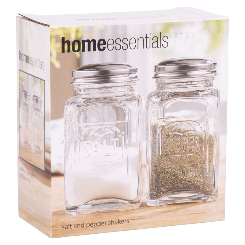 Salt and Pepper Clear Glass