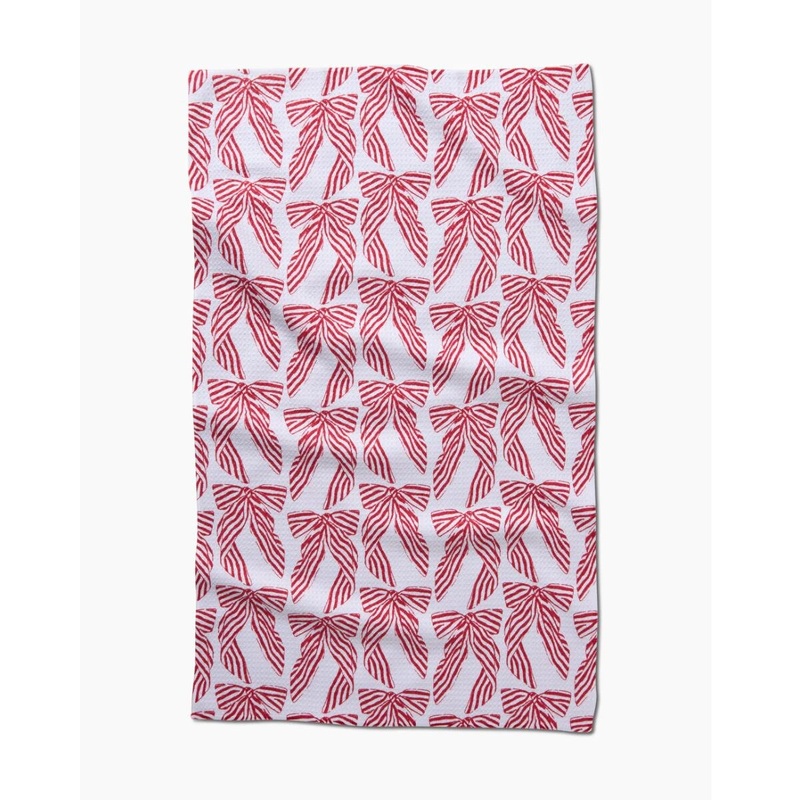 Striped Bows Tea Towel