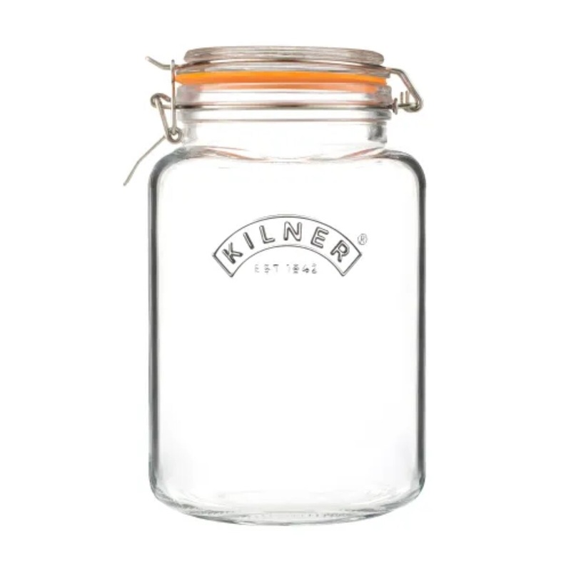 102 oz Clip Top Square Jar