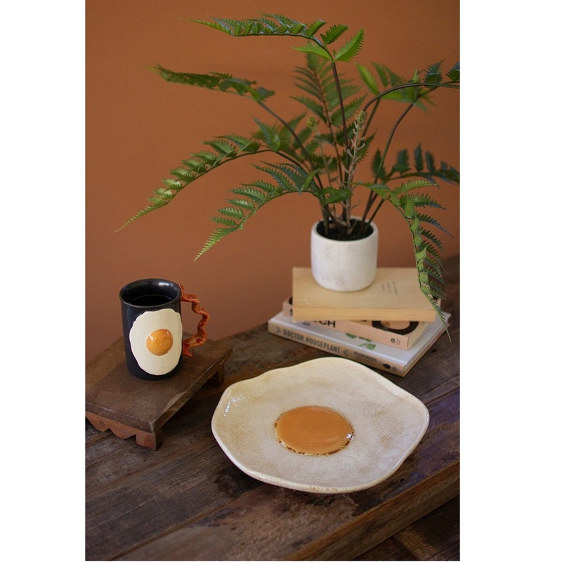 Ceramic Fried Egg Platter