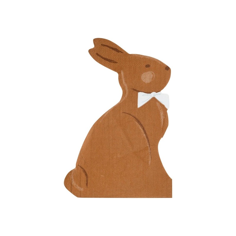 Chocolate Bunny Shaped Napkin