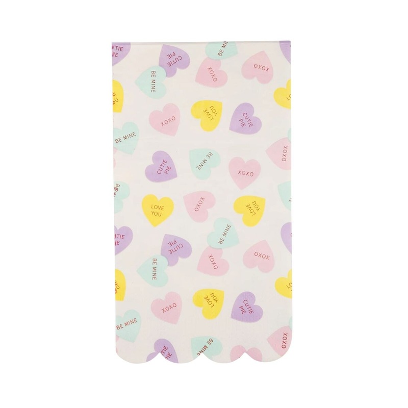 Conversation Hearts Dinner Napkin