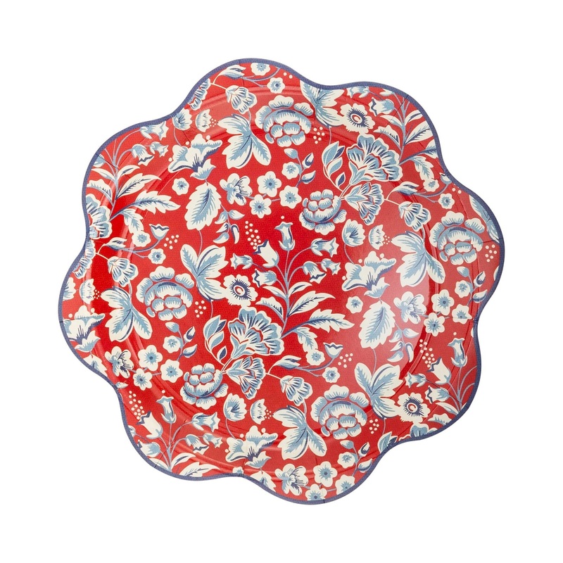 Hamptons FLoral Paper Plate