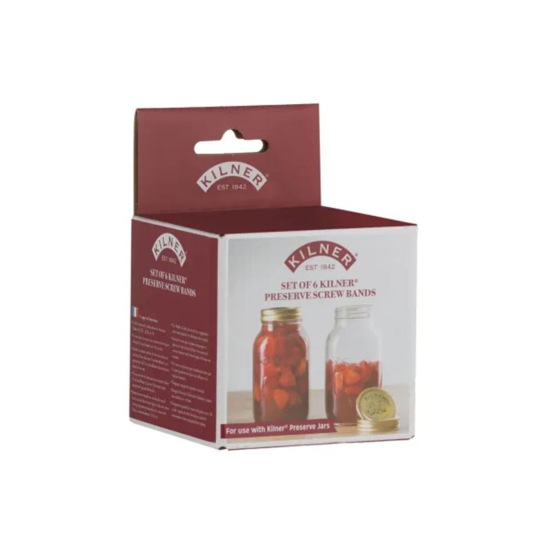 Set Of 6 Preserve Jar Screw Bands