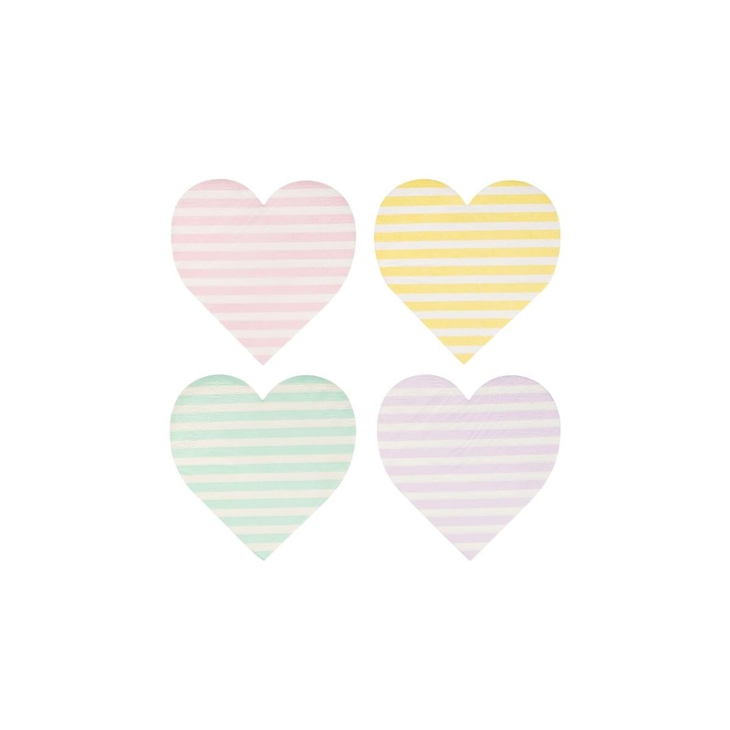 Striped Hearts Napkins