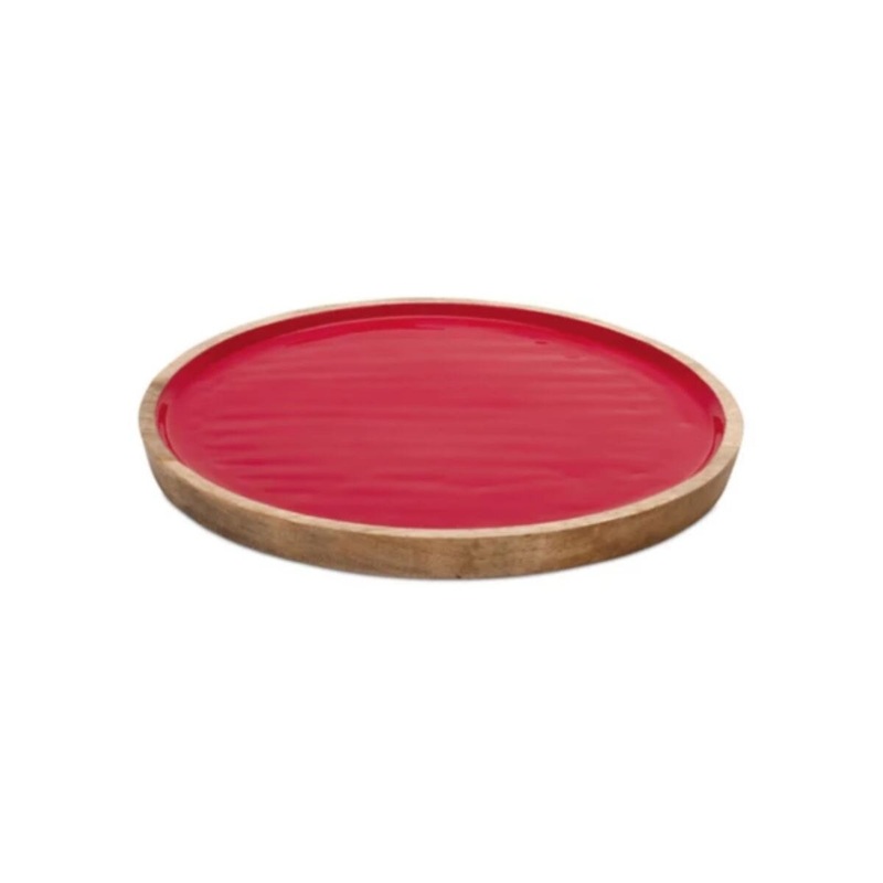 12 Round Wood Tray