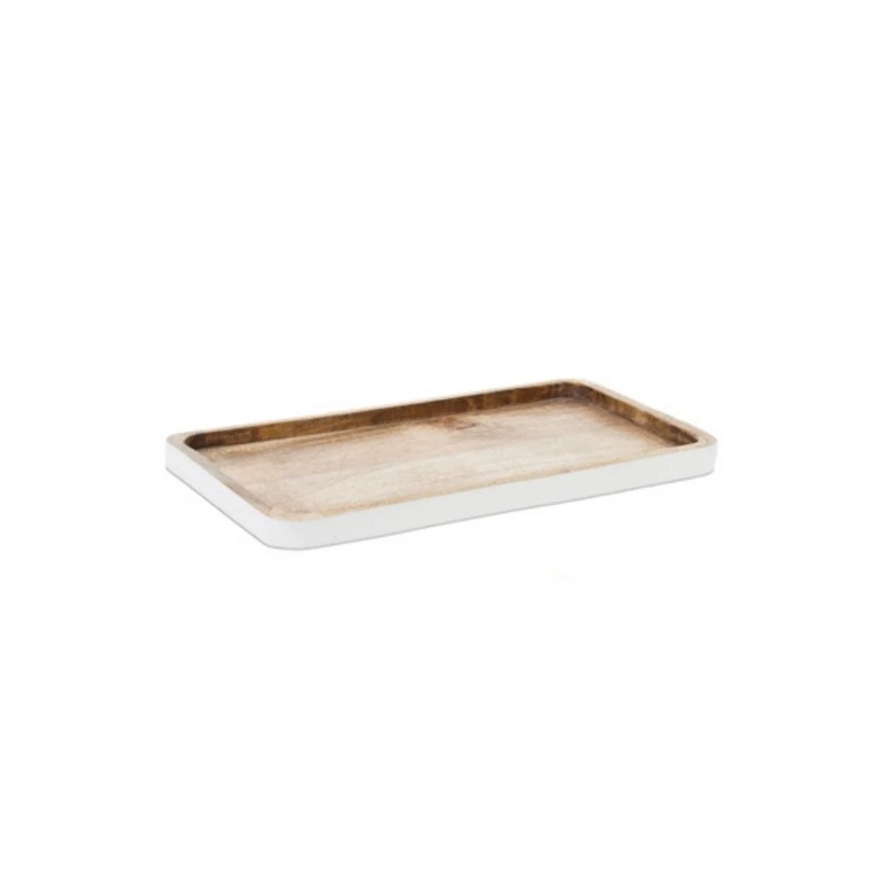 12x 6 White Wood Rectangle Tray
