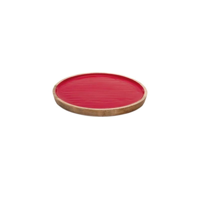 8 Round Wood Tray