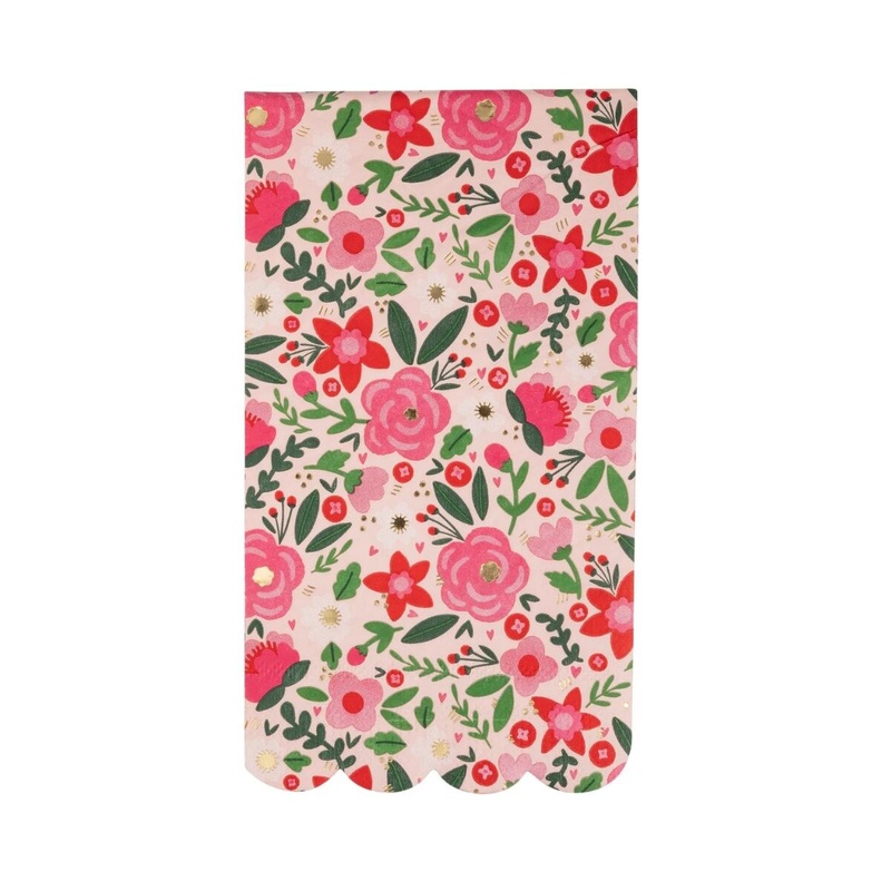 Floral Scalloped Dinner Napkin