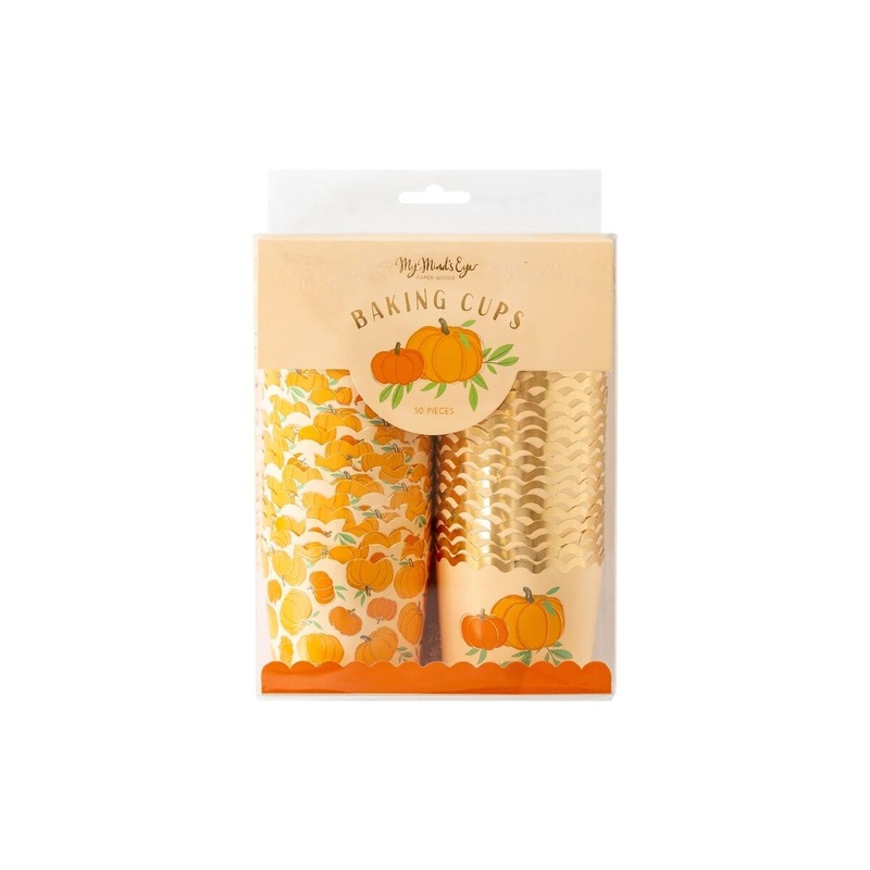 Gold Foil Pumpkins Treat Cups