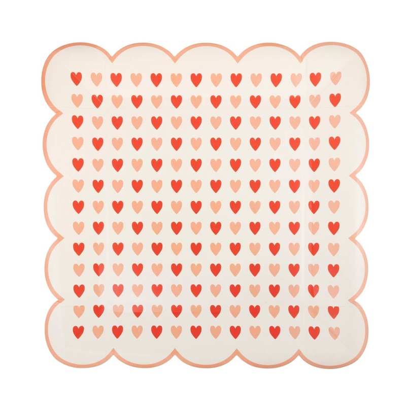 Heart Scalloped Square Plate