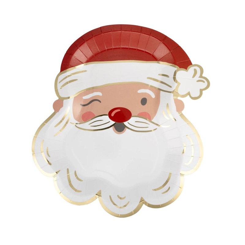 Santa Face Paper Plate
