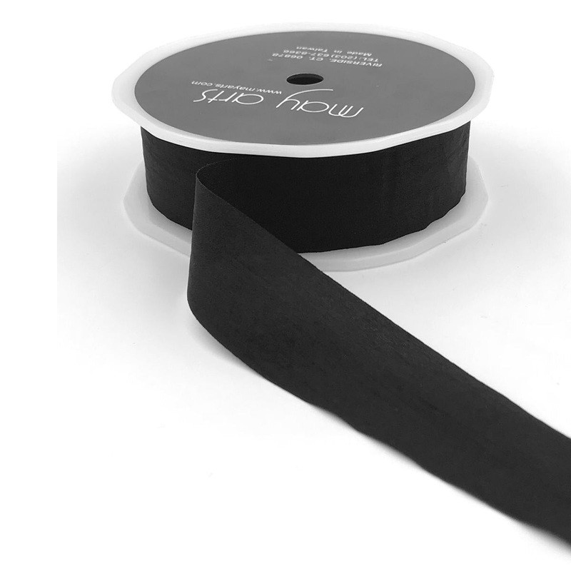 1 Ribbon Faux Silk Black