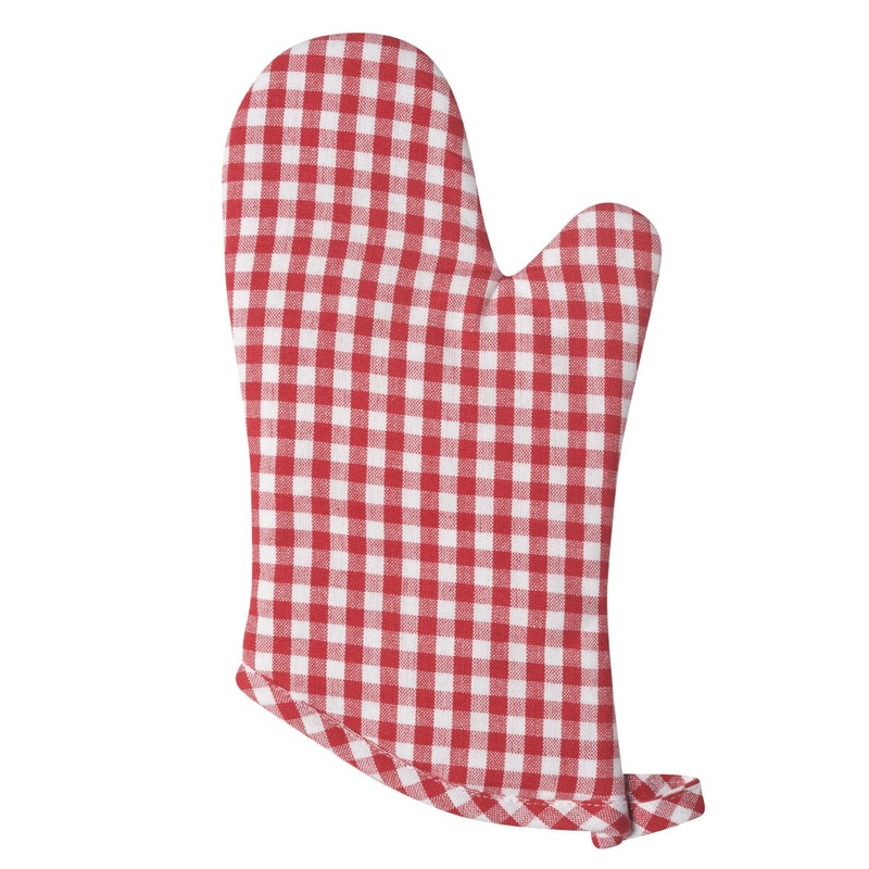 Classic Red Gingham Oven Mitt