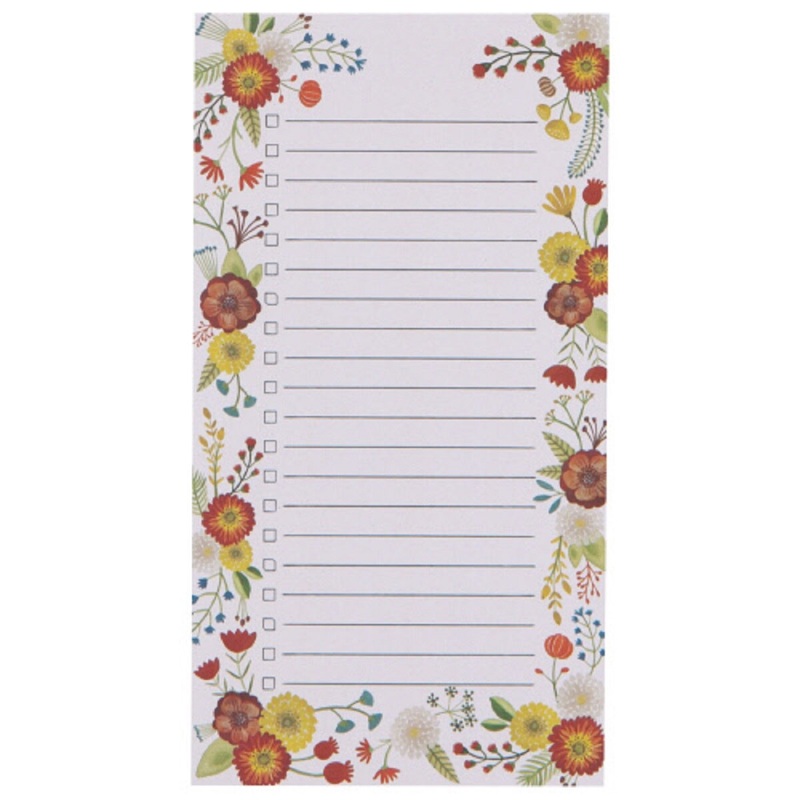 List It Notepad- Golden Bloom