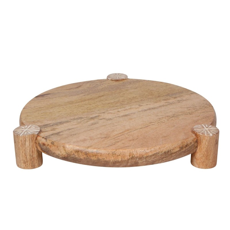 Nosh Mango Wood Round Tray