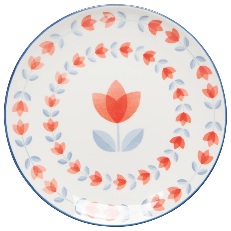 Red Tulip Appetizer Plate