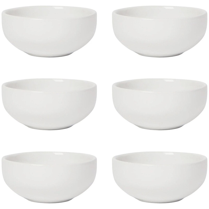 White Pinch Bowls Set of 6