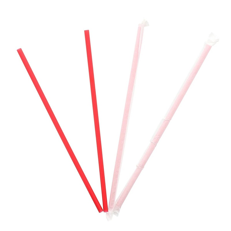 10.25 Red Wrapped Straw