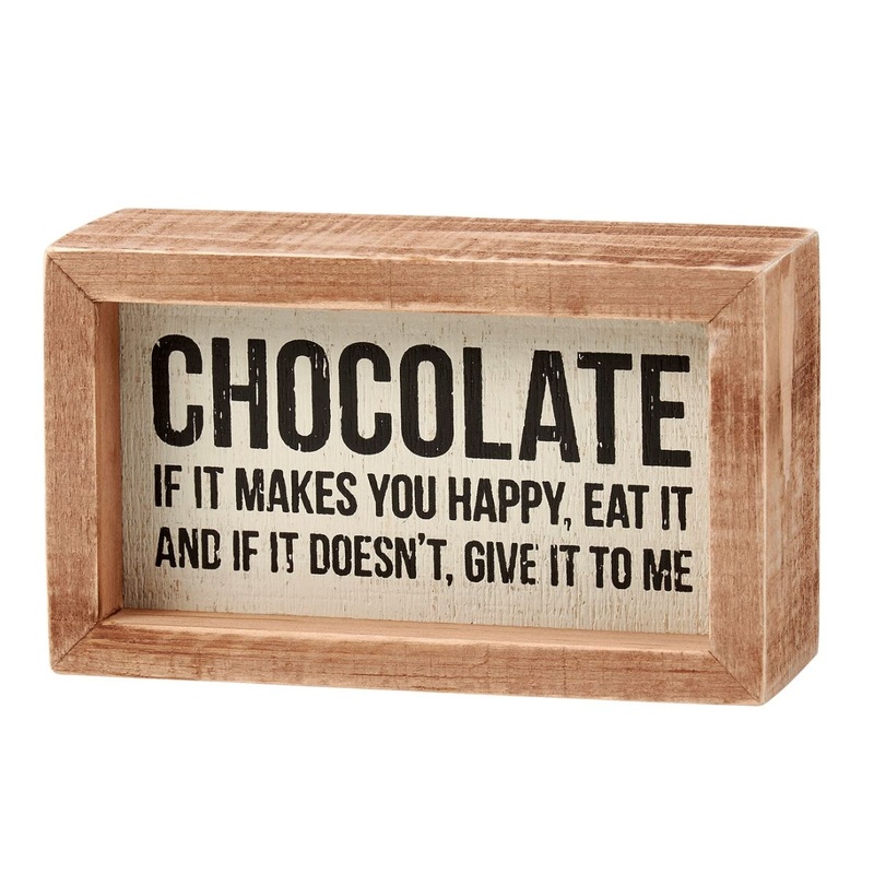 Chocolate Inset Box Sign
