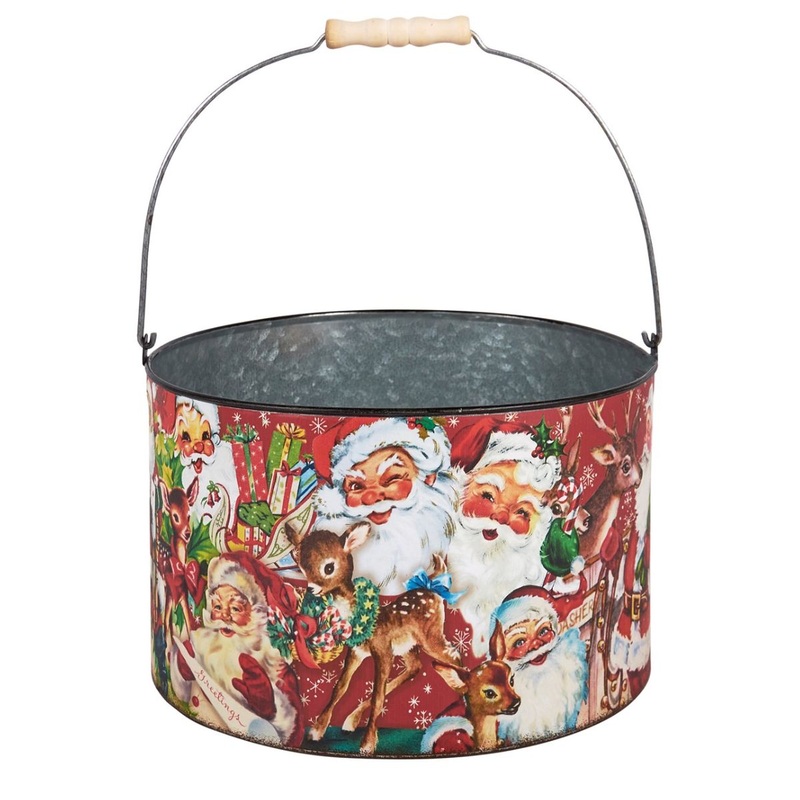 Retro Santa Bucket- Large