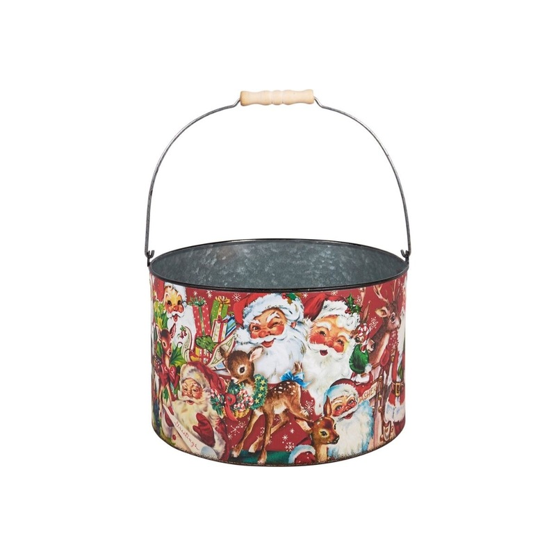 Retro Santa Bucket- Small