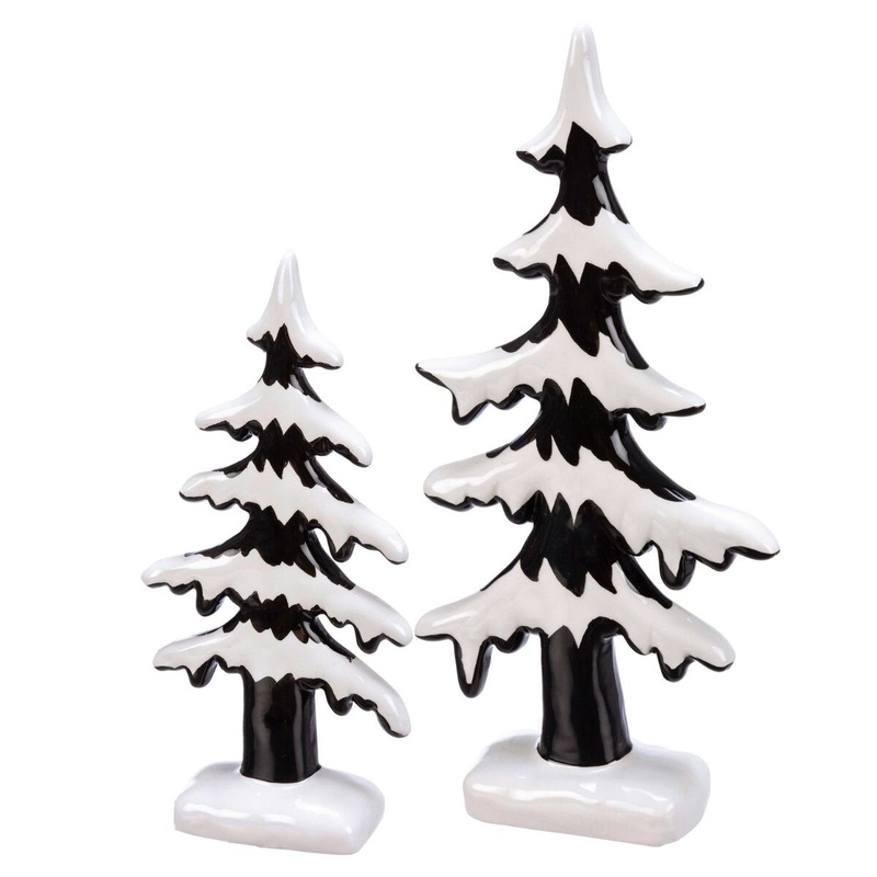 Snowy Trees Figurine Set