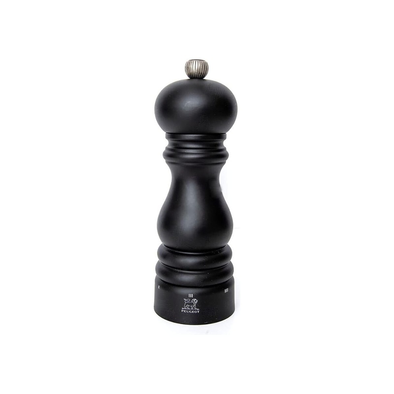 7 Satin Black Paris Select Salt Mill