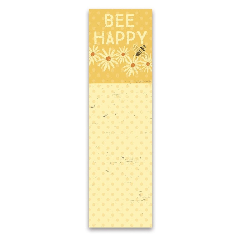Bee Happy Yellow List Pad