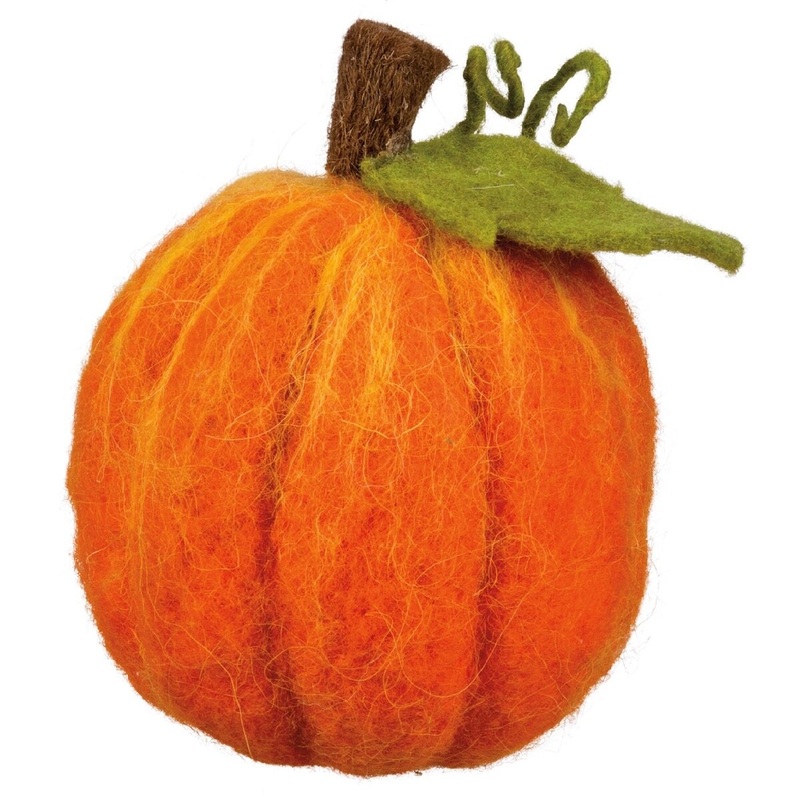 Felt Pumpkin – Large Orange
