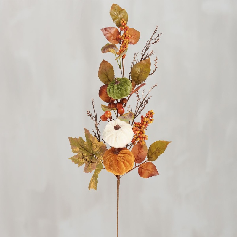 Harvest Pumpkin Floral Pick