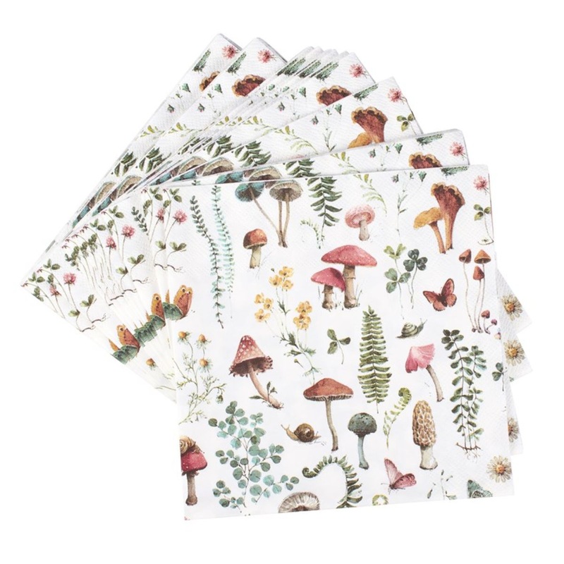 Mushroom Study Dinner Napkin