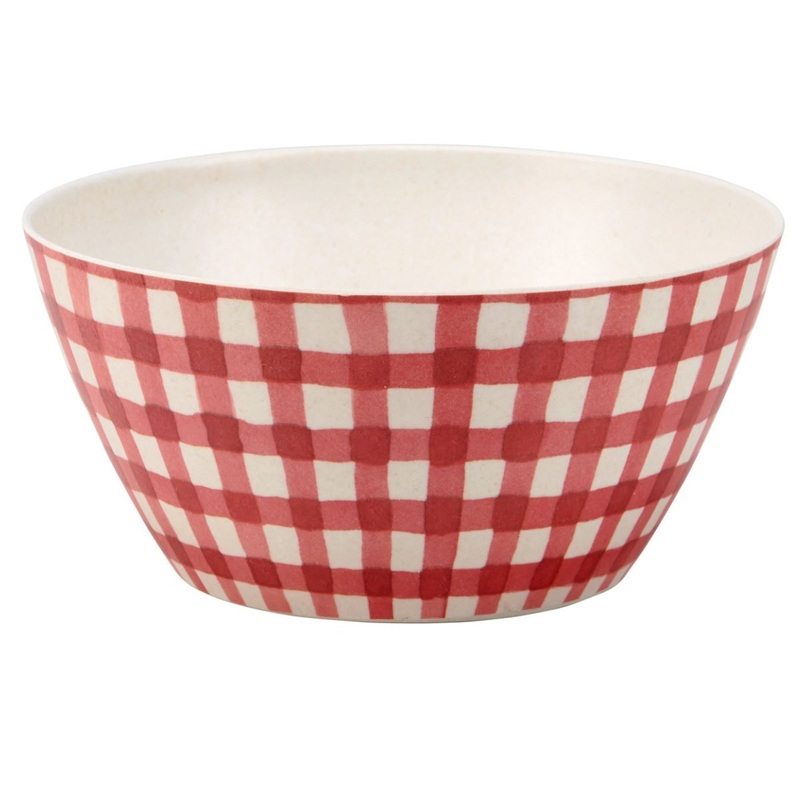 Red Gingham Small Bowl