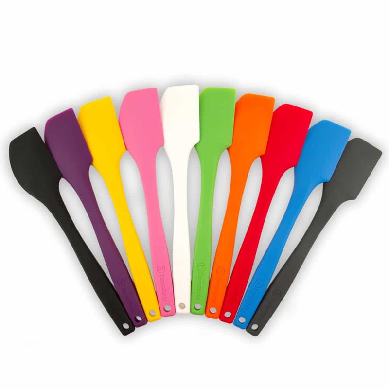 Silicone Spatula 10|Red|Pink|Orange|Yellow|Green|Blue|Purple|Charcoal|White|Black