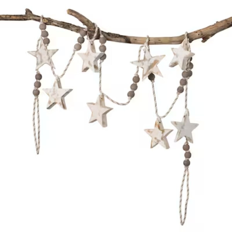 6-ft Star Beaded Artificial Garland