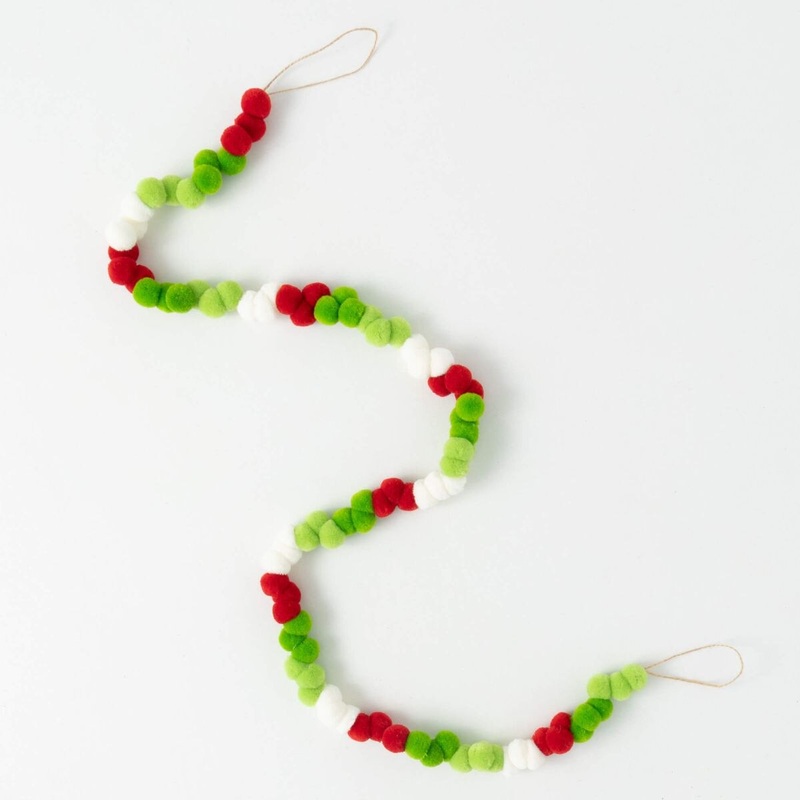Christmas Pom Pom Garland